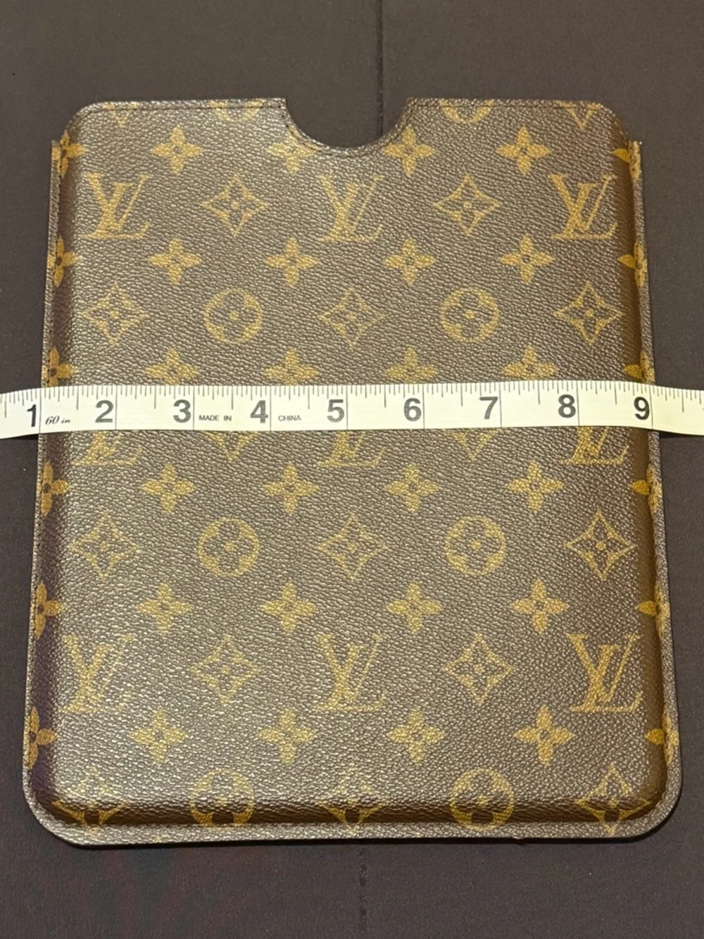 Louis Vuitton Monogram Canvas iPad Sleeve in Brown and Gold